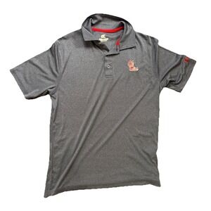 Colosseum Ole Miss Rebels Polo Shirt Men's M Blue Polyester Football Sportswear